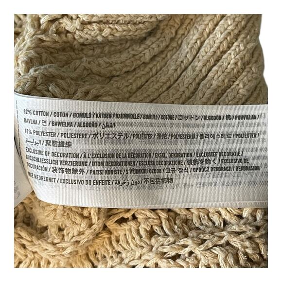 Hollister Women’s XS Tan Oversized Open-Stitch Knit Cardigan Sweater - Picture 3 of 10